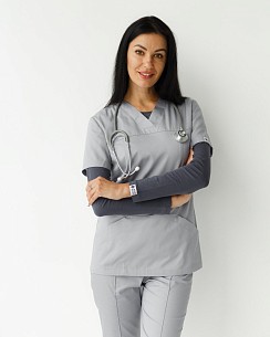 Комплект: костюм медичний жіночий Топаз + лонгслів медичний жіночий #4